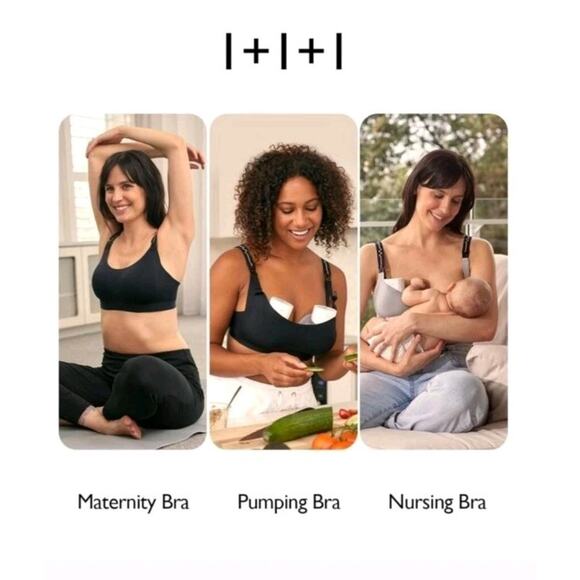 Momcozy Pumping Bra Women SZ L Plus Blk Wearable Breast Pump Suitable M5 S12 Pro - Picture 6 of 8